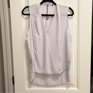 Elegant Purple Wrap Blouse with V-Neckline from Three Eighty Two Sz: M